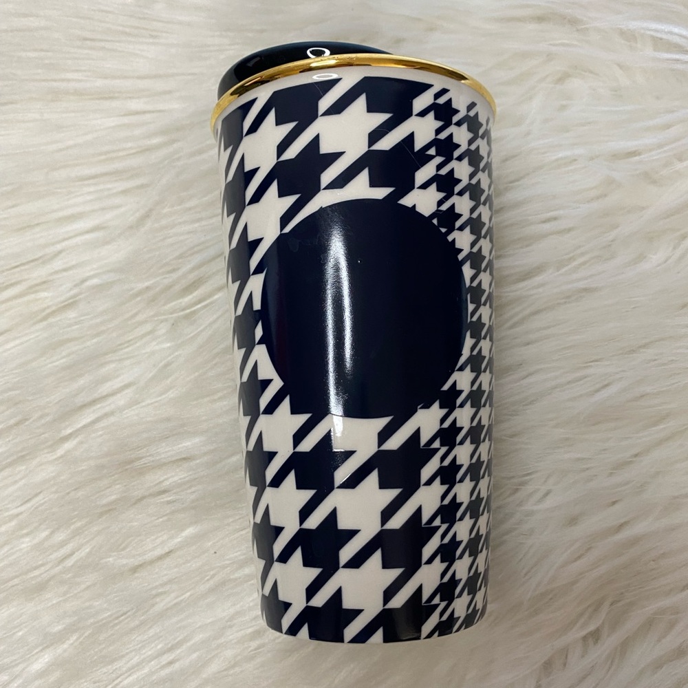 Starbucks Navy Houndstooth Double Wall Traveler